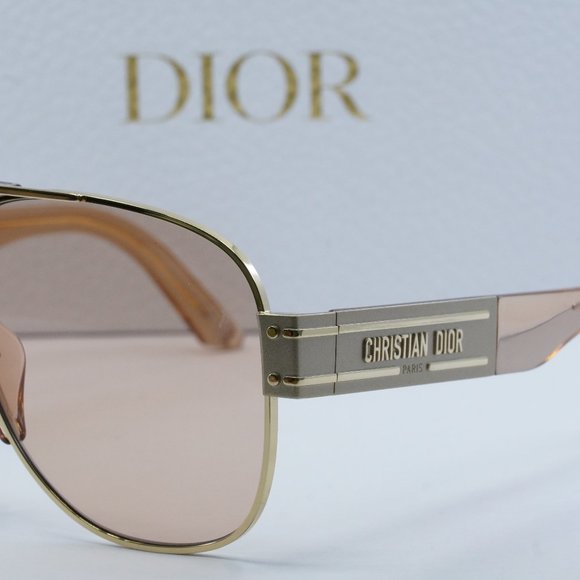 FINAL PRICE NEW DIOR DIORSIGNATURE A3U 10Y GOLD PINK SUNGLASSES - Picture 6 of 12